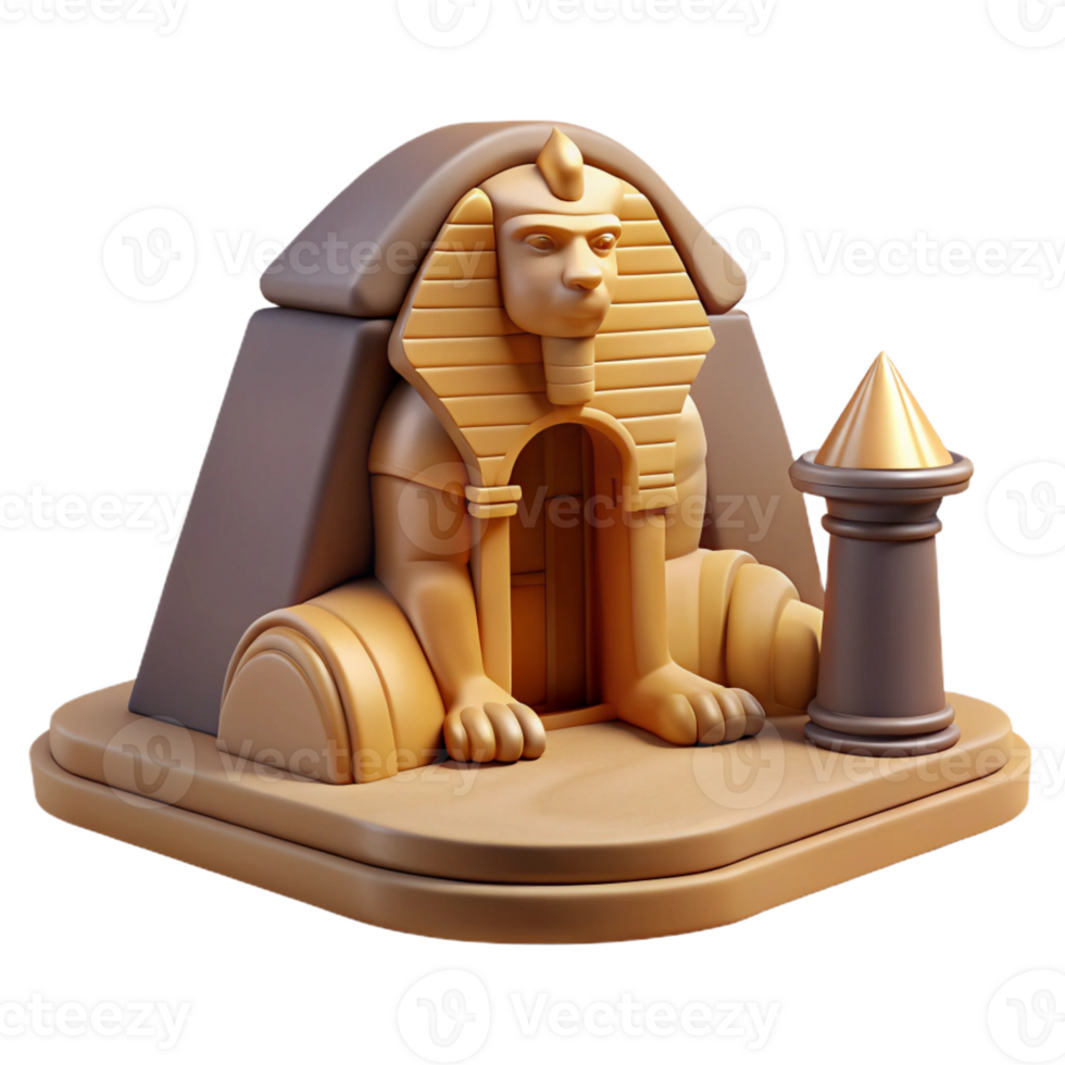 magnificent abstract A Mysterious Sphinx Guarding a Hidden Tom detailed png
