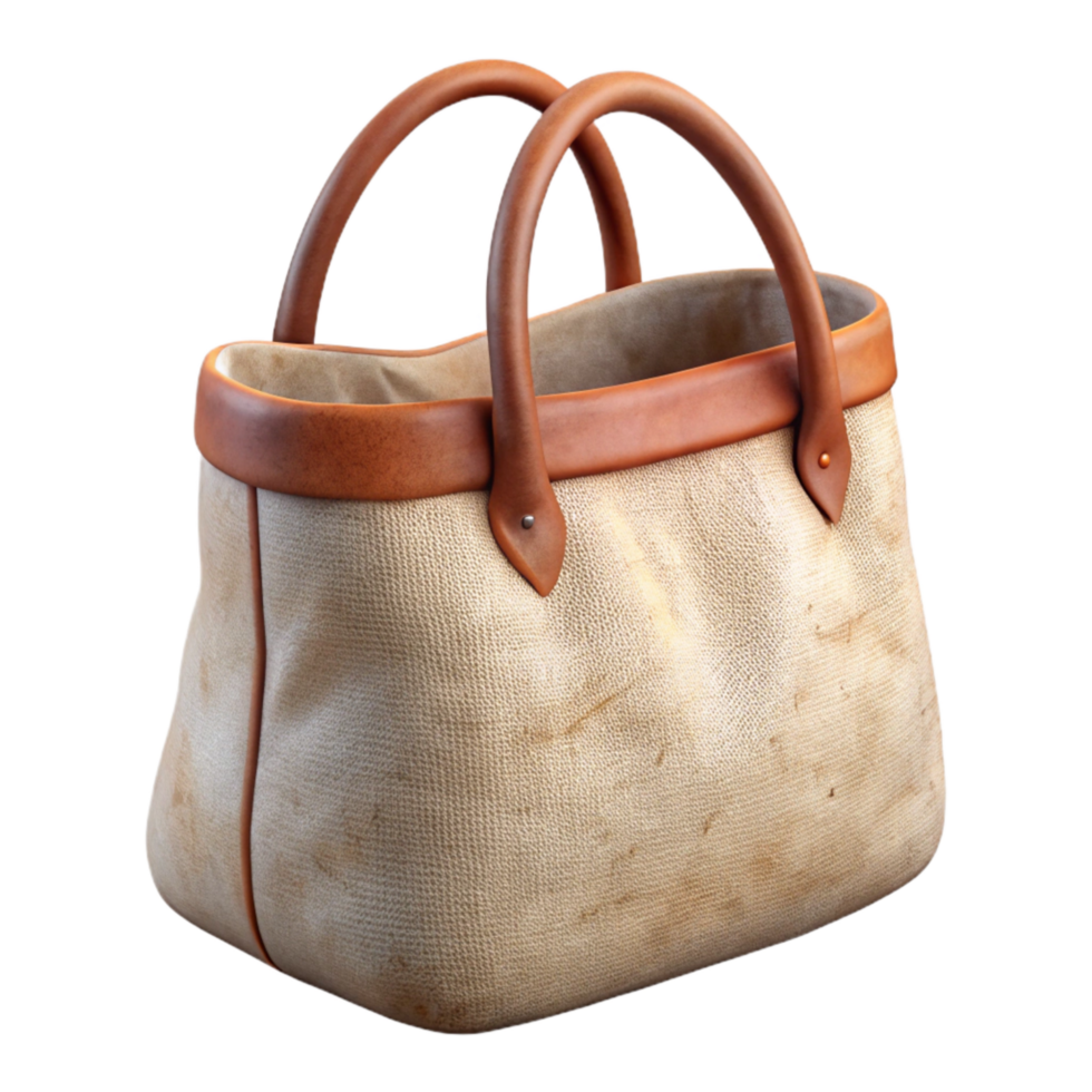 wonderful minimalist Canvas Tote Bag Front View Transparent Element professional png