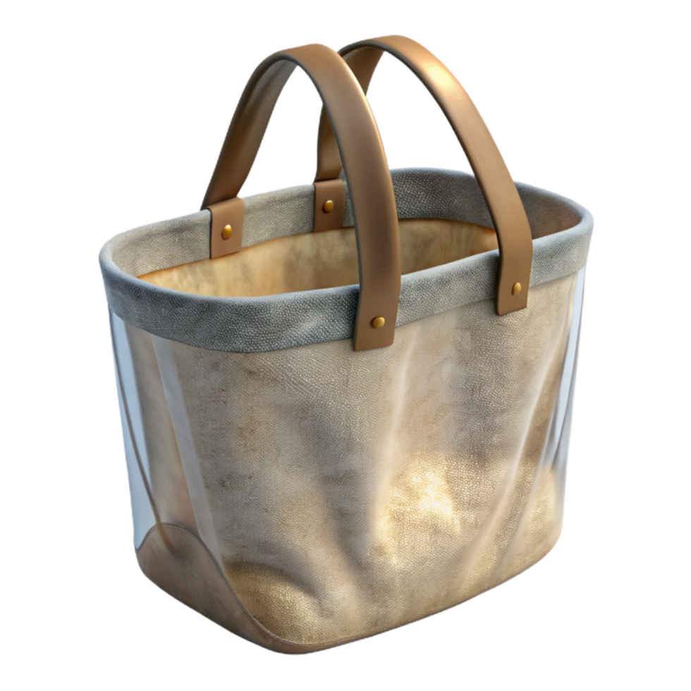 extraordinary creative Canvas Tote Bag Inside View Transparent Background professional png