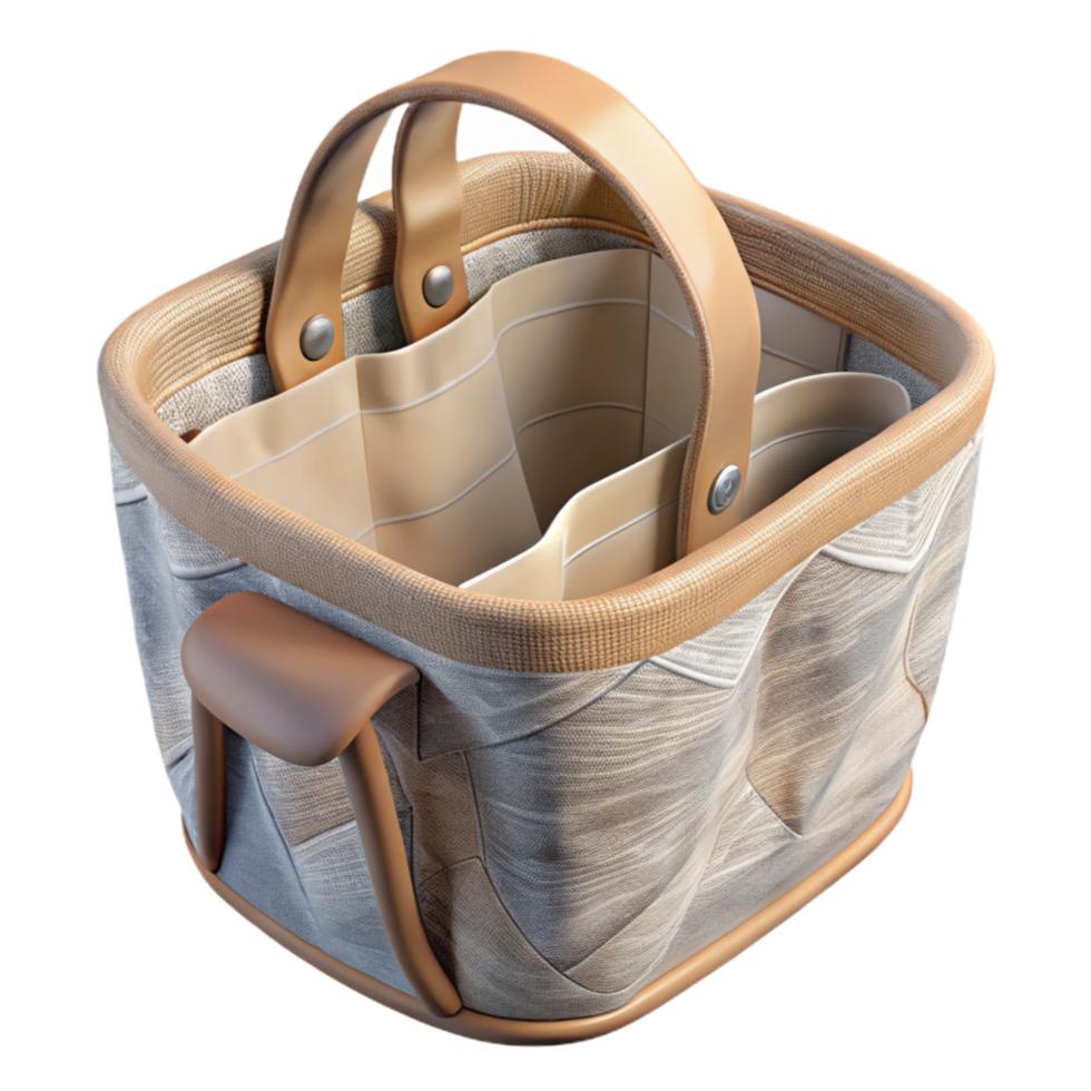magnificent artistic Canvas Tote Bag Inside View Transparent Background png