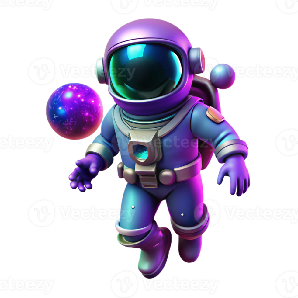 magnificent creative A Lone Astronaut Clad in a Bioluminesce high quality png