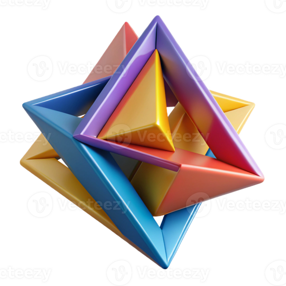 elegant vintage A Dynamic Composition of Intersecting Tri high quality png