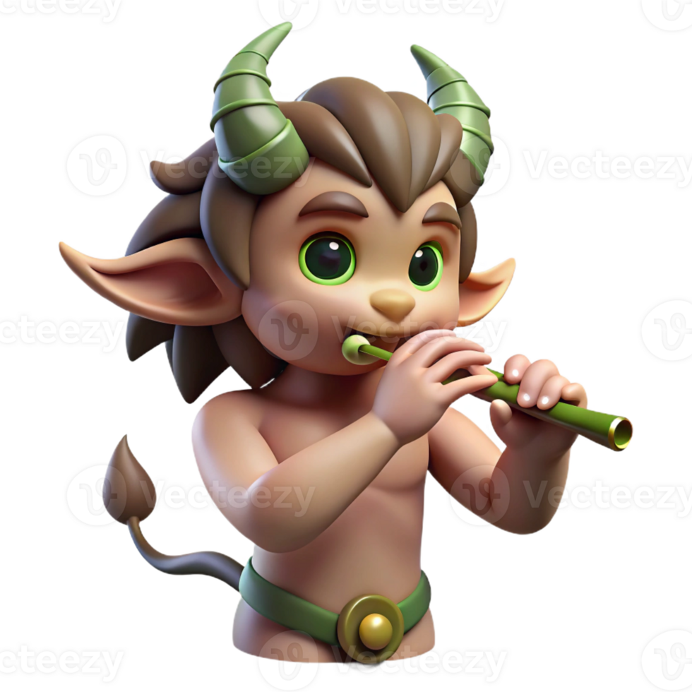 elegant contemporary A Mischievous Satyr Playing a Flute in A exclusive png