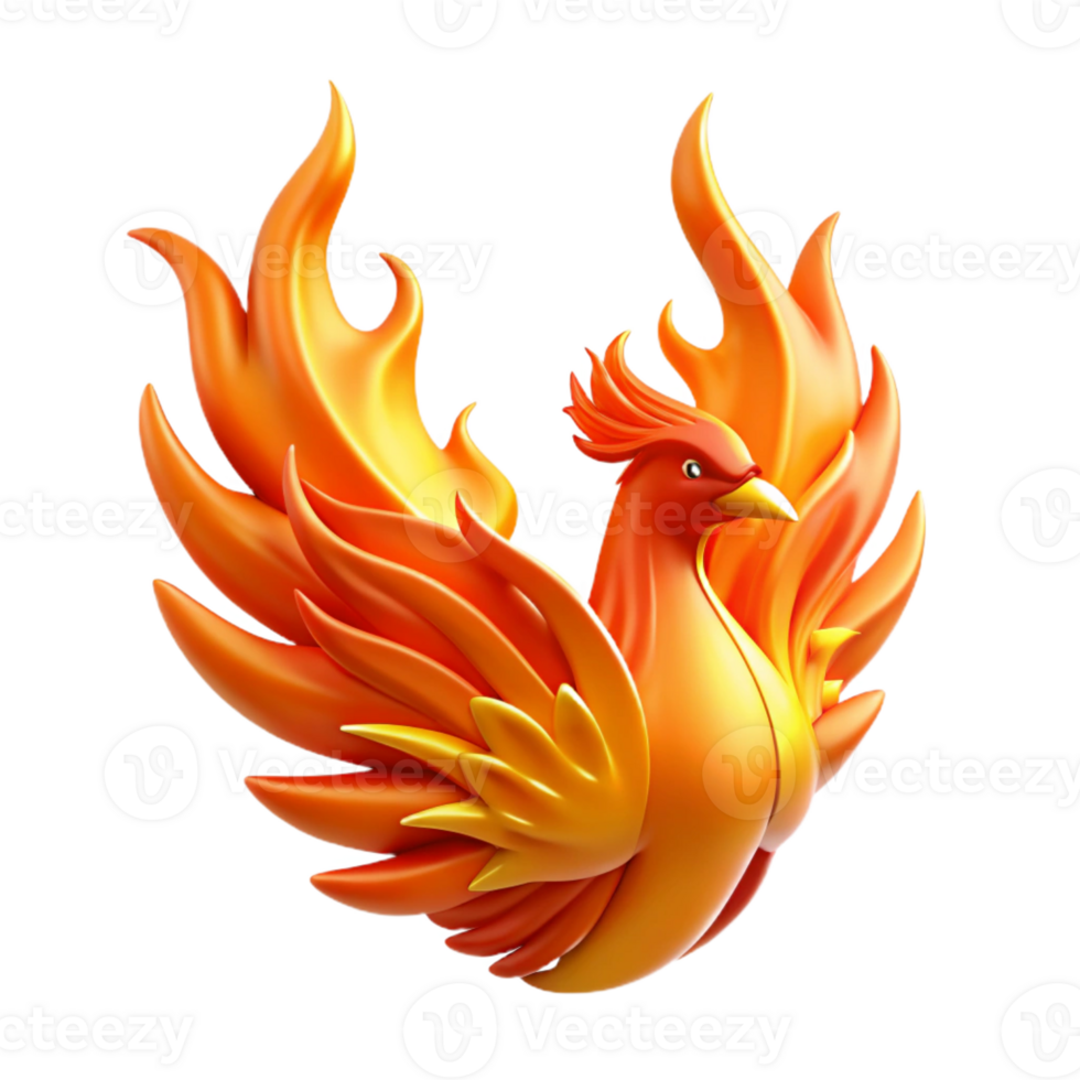 wonderful artistic A Phoenix Rising from the Ashes Flames S professional png