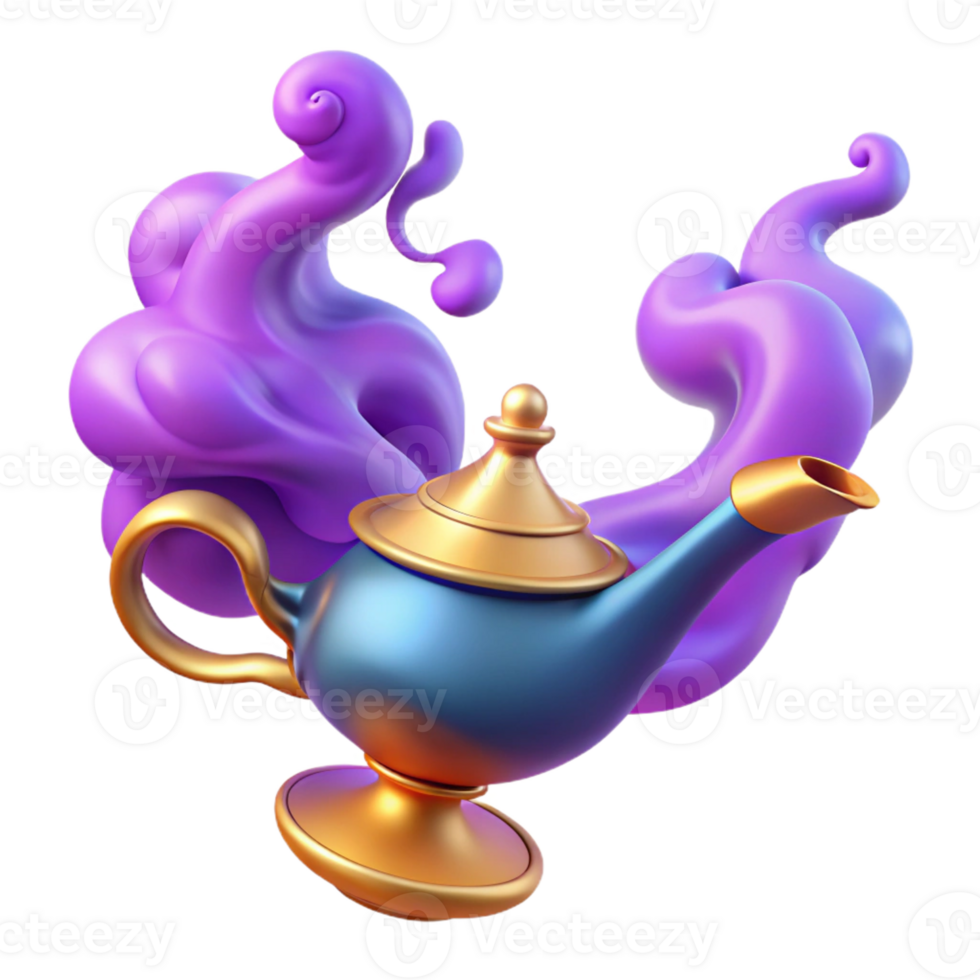 elegant abstract A Powerful Djinn Emerging from a Magic L high resolution png