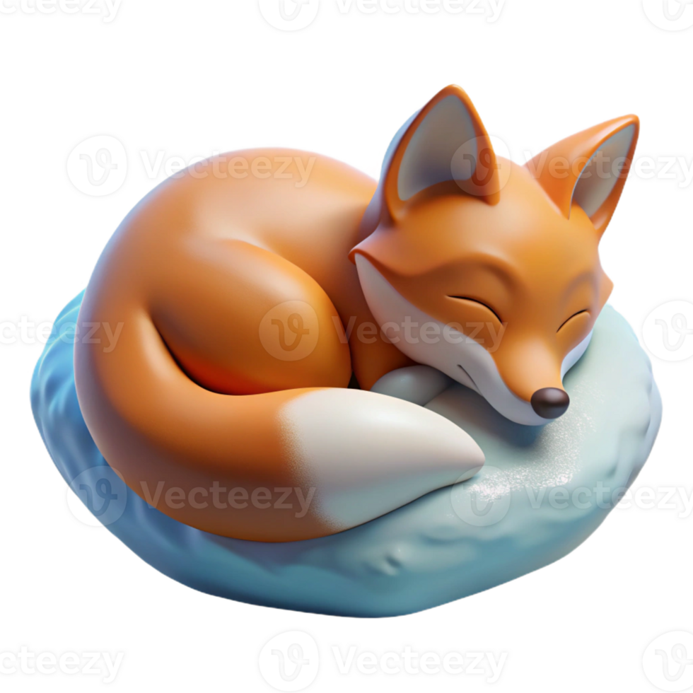 wonderful creative A Sleeping Fox Curled Up in the Snow Wint exclusive png