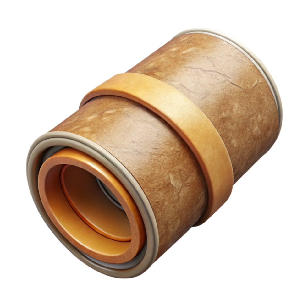 dramatic contemporary Cardboard Shipping Tube Cutout detailed png