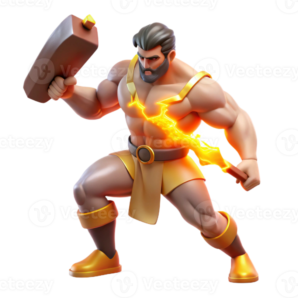 serene classic Cyclops Forging Zeus' Thunderbolt png