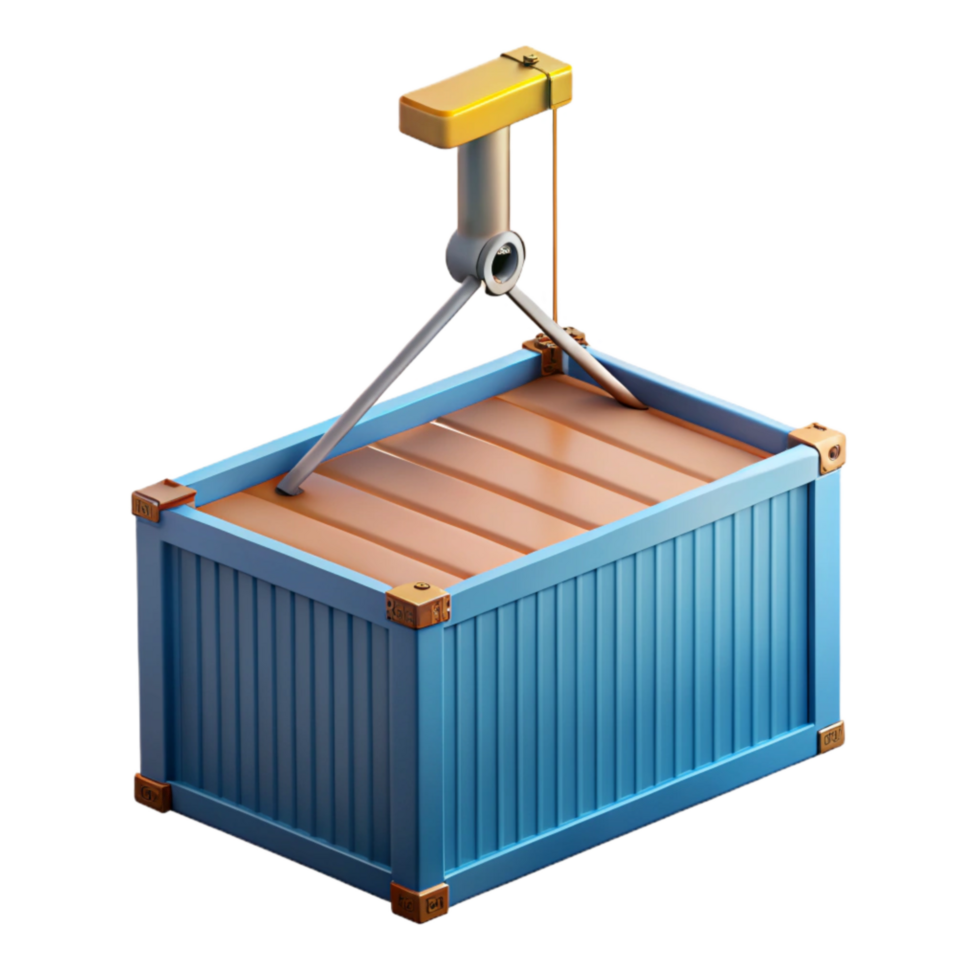 extraordinary classic Cargo Crane Lifting Container Transparent Background png