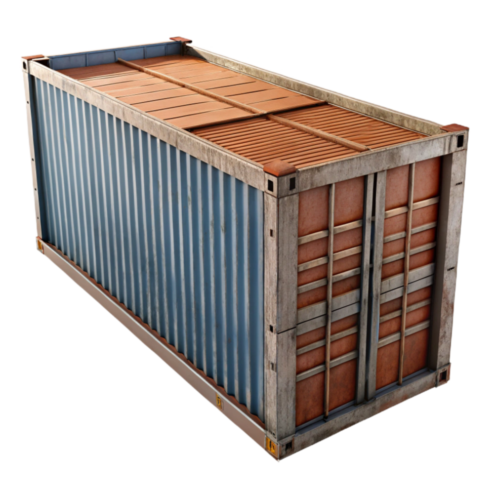 impressive creative Cargo Container Ship Side View Cutout high quality png