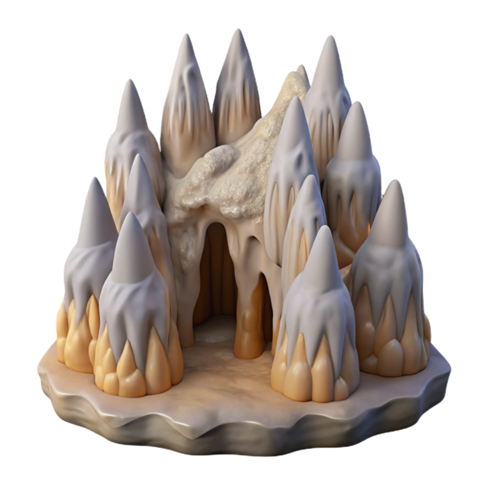 stunning modern Carlsbad Caverns Stalactites and Stalagmites Cutout authentic png