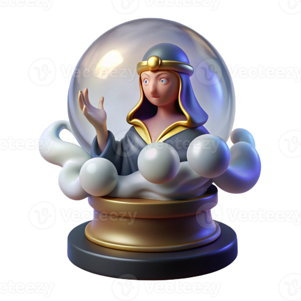 magnificent abstract A Mysterious Oracle Gazing Into a Crystal exclusive png