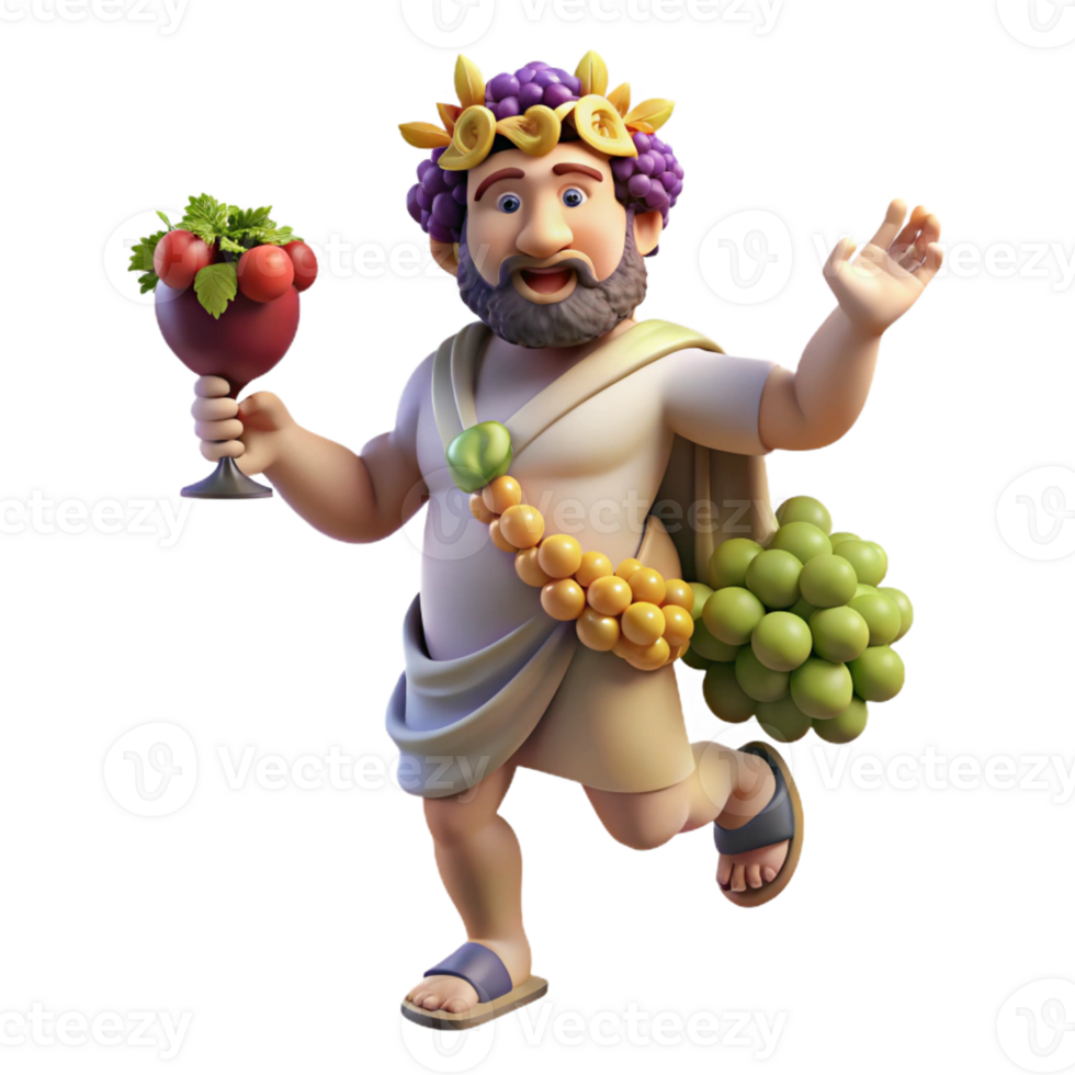 magnificent modern Dionysus Leading a Revelry Grapes and W genuine png