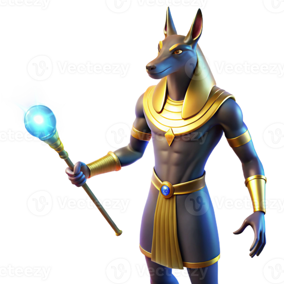 extraordinary creative Anubis Guiding a Soul to the Afterlife E authentic png