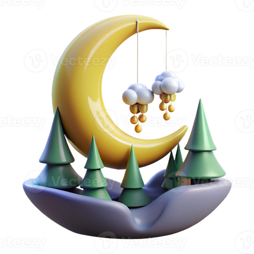 stunning abstract Stylized Crescent Moon Design genuine png