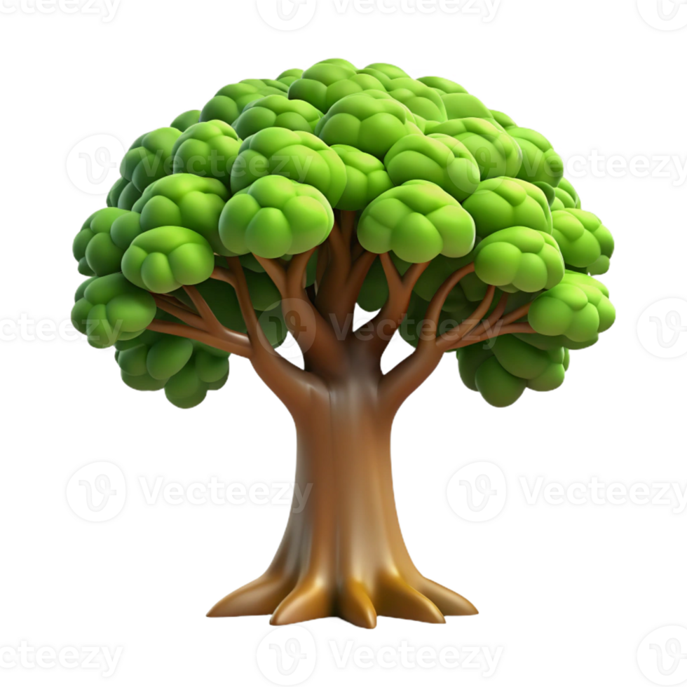 serene artistic A Majestic Oak Tree with Spreading Branche detailed png