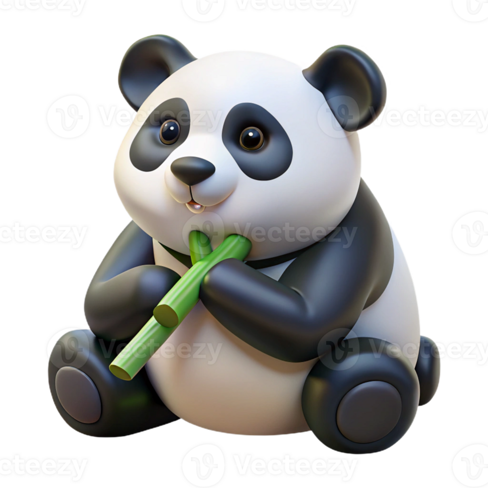 extraordinary classic A Giant Panda Munching on Bamboo Soft 4K png