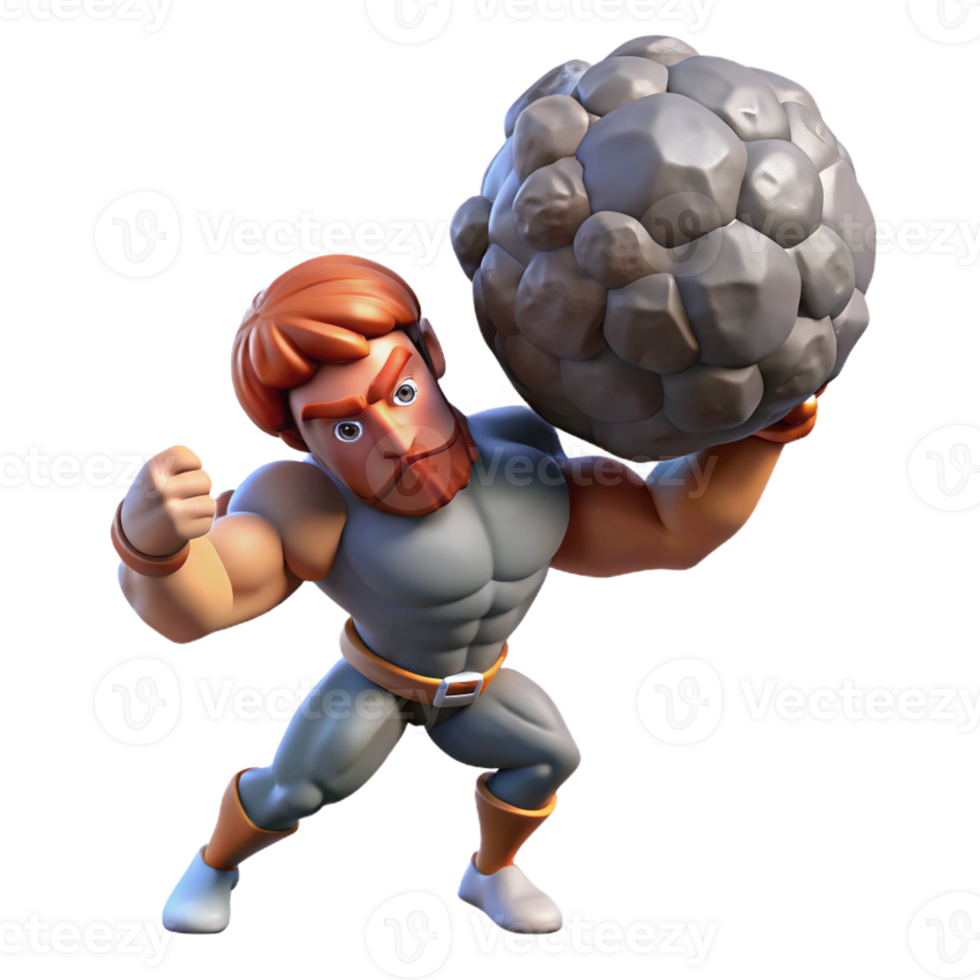 beautiful rustic A Powerful Giant Throwing a Boulder Dram high resolution png