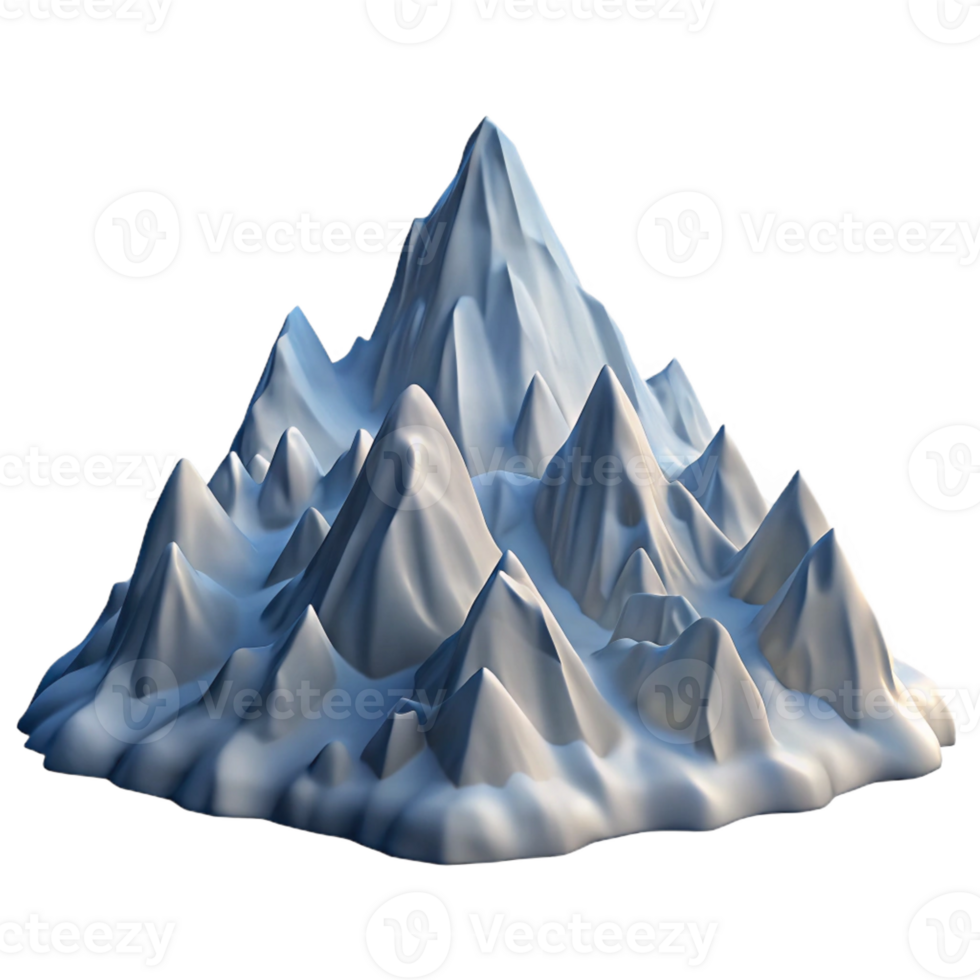 dramatic contemporary A Majestic Mountain Range Covered in Sno high resolution png