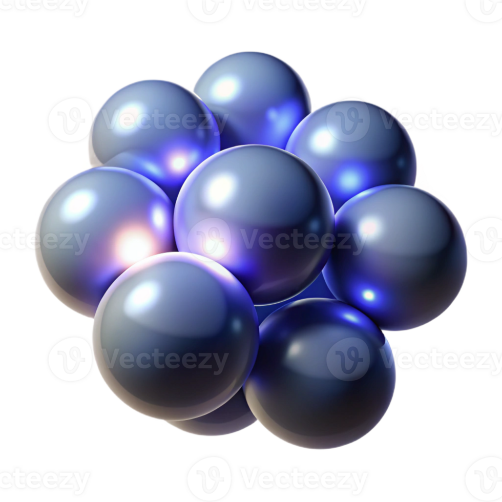 serene abstract A Cluster of Glowing Orbs Floating in A authentic png