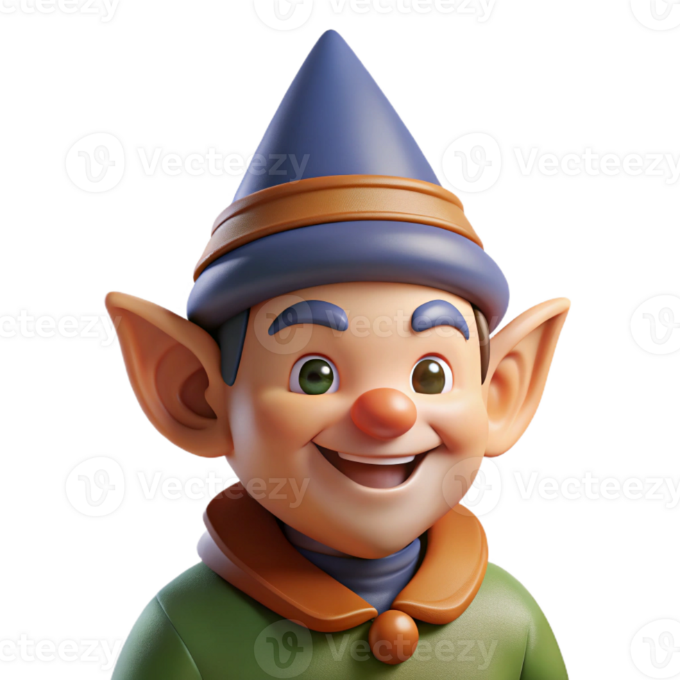 vibrant traditional Portrait of a Whimsical Gnome with a Po high quality png