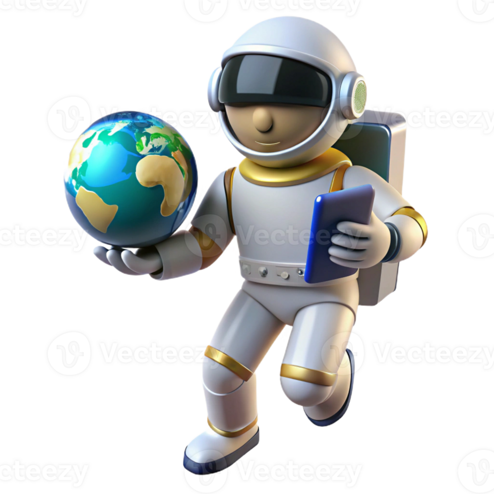 beautiful minimalist A Lone Astronaut Floating in Space Hol professional png