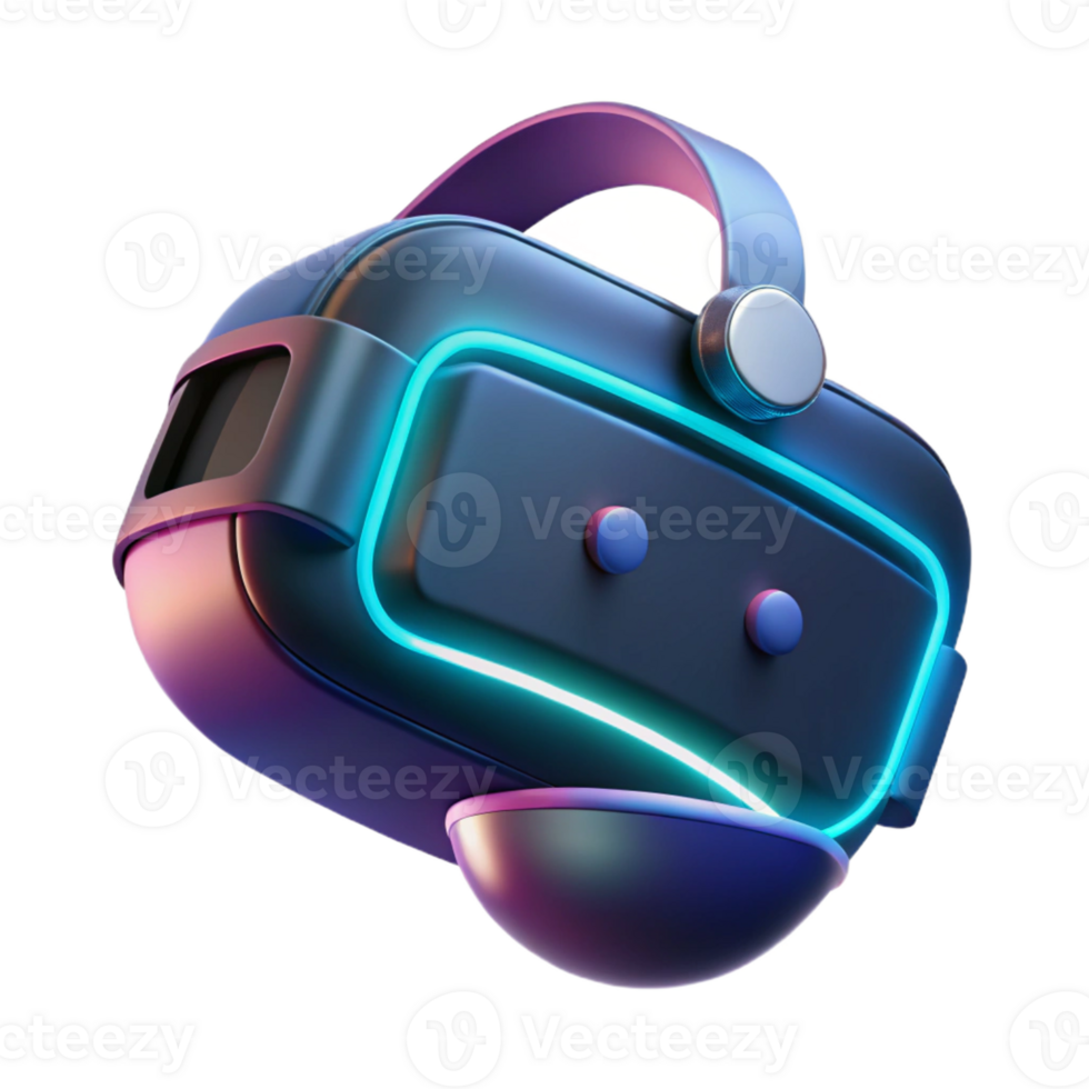 beautiful creative A Virtual Reality Headset Floating in A premium png