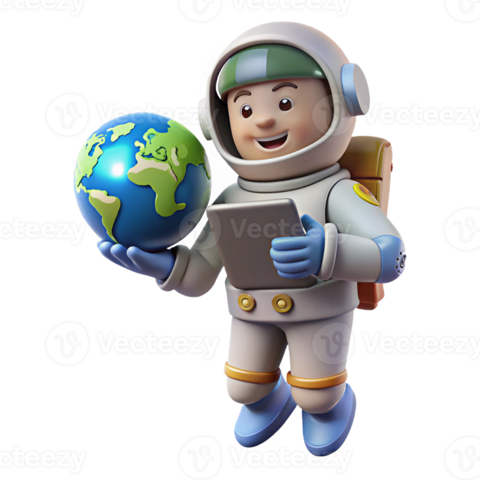 elegant creative A Lone Astronaut Floating in Space Holdi authentic png