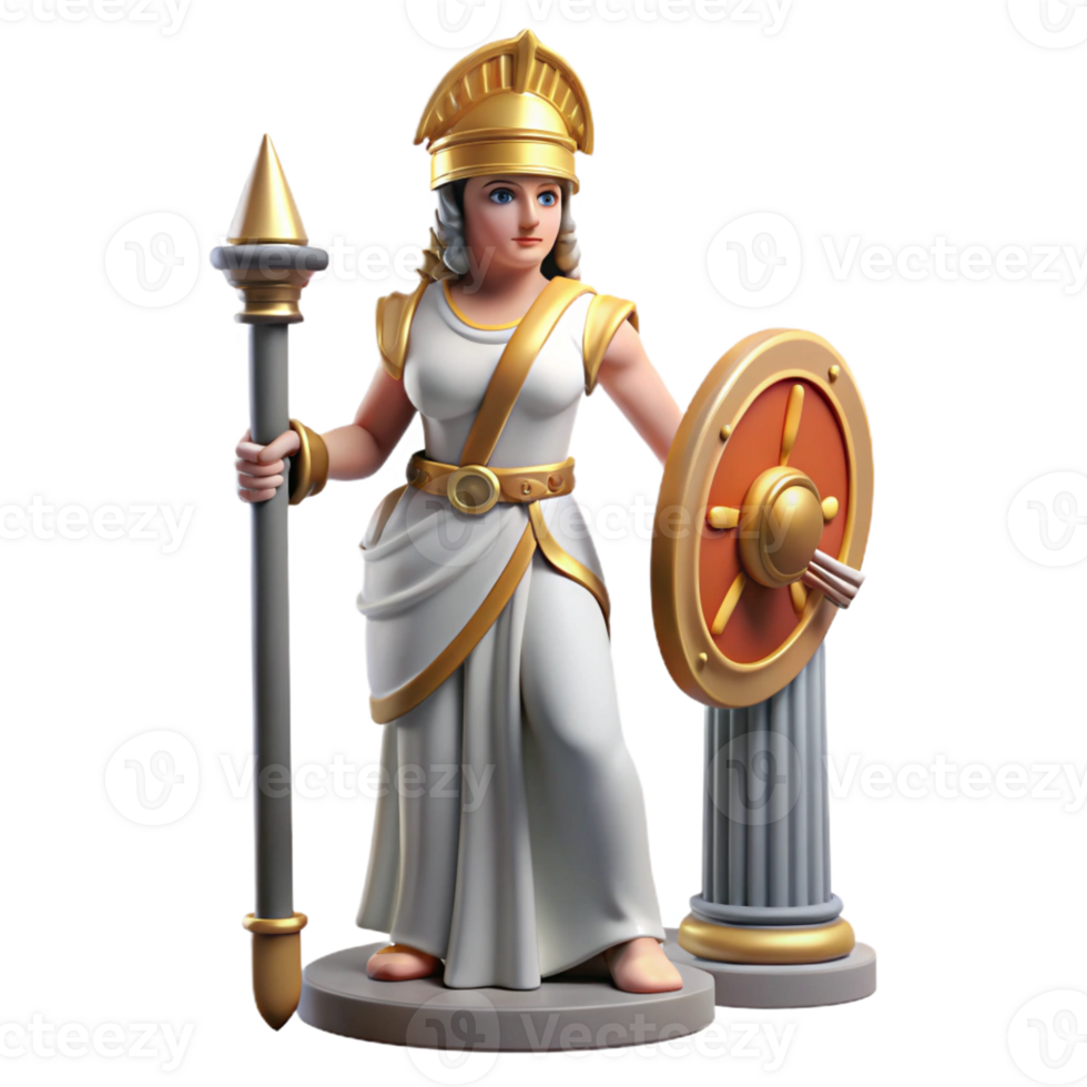 magnificent classic A Wise Athena Strategizing on a Battlefiel high resolution png