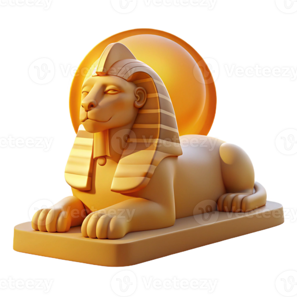 dramatic creative Serene Sphinx in the Desert high resolution png