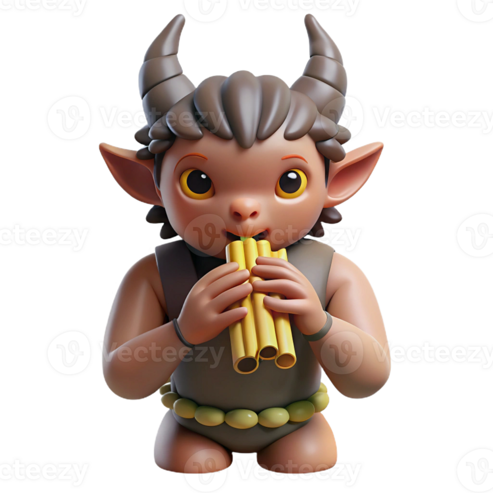 dramatic creative A Mischievous Satyr Playing a Pan Flute I high resolution png
