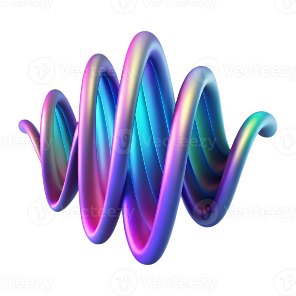 vibrant vintage Abstract Sound Wave Visualization high resolution png