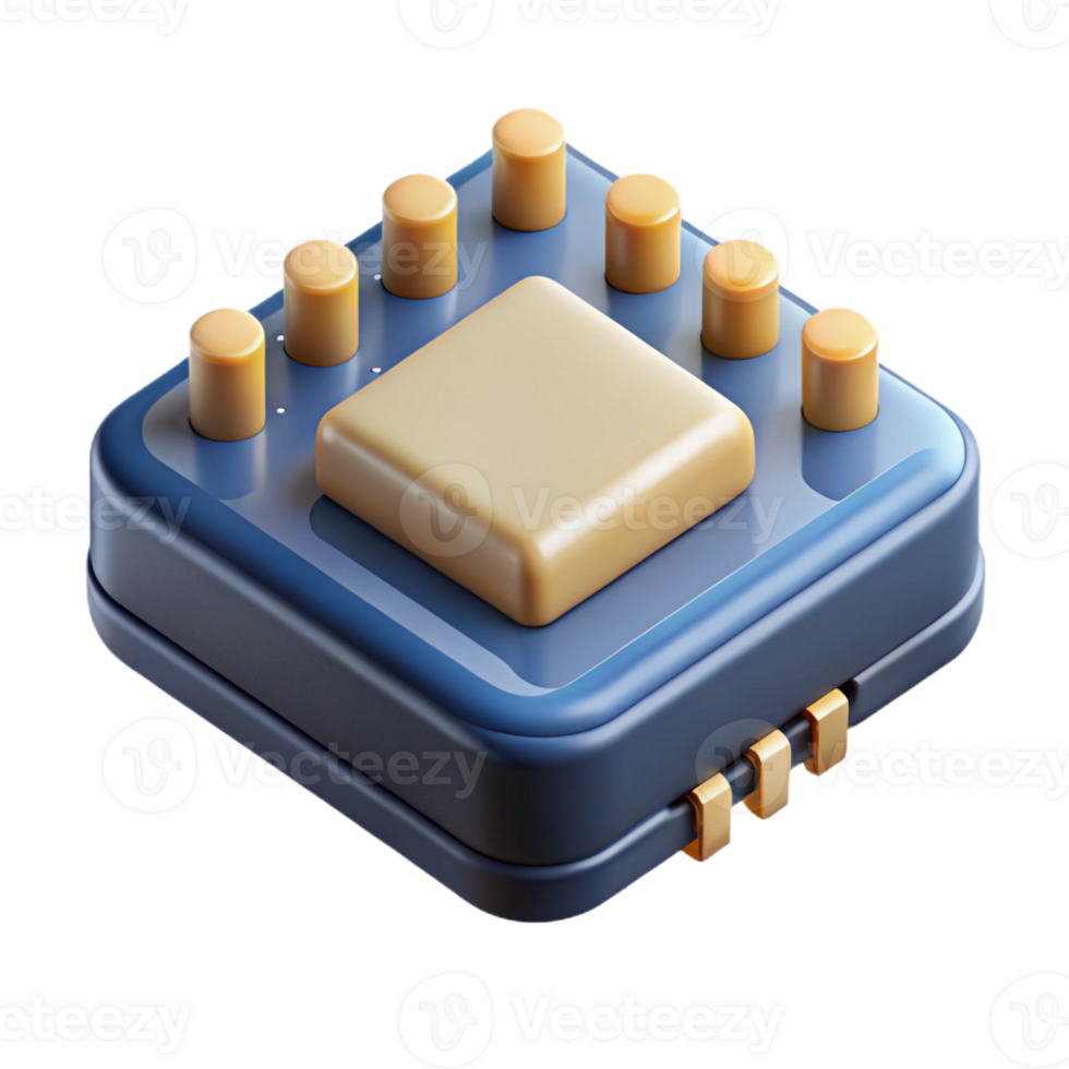 beautiful traditional Microscopic View of Transistors premium png