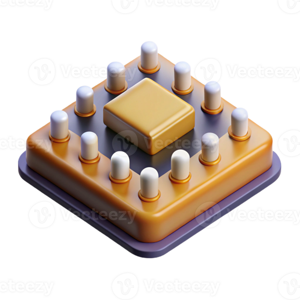 extraordinary creative Microscopic Transistors on Microchip premium png