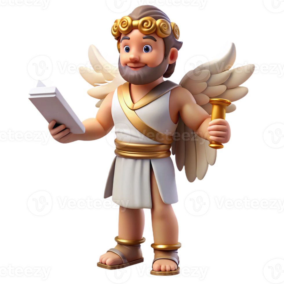 vibrant creative A Cunning Hermes Delivering a Message Fro premium png