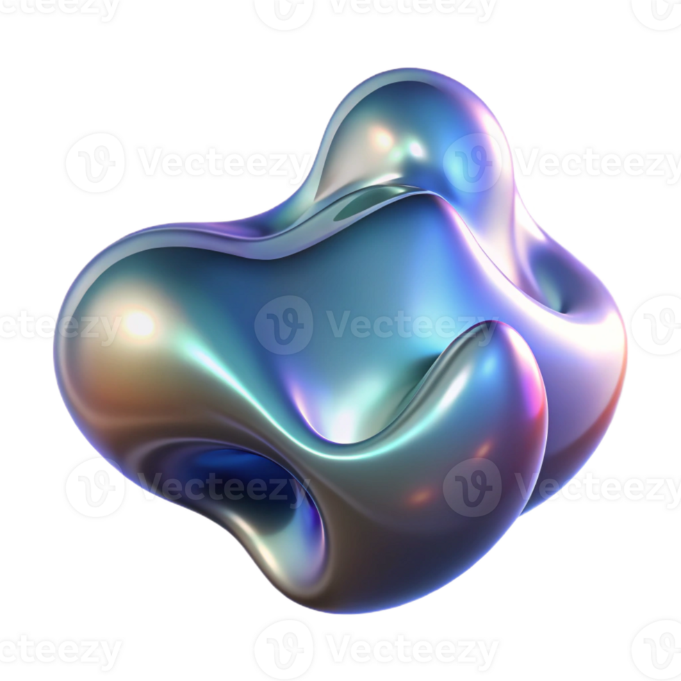 vibrant minimalist Liquid Mercury Morphing Into Abstract Shap premium png