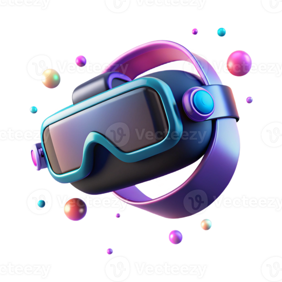 impressive classic A Virtual Reality Headset Floating in Mid original png