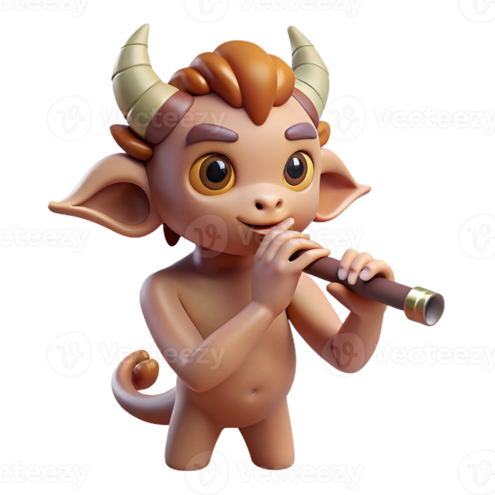 vibrant vintage A Mischievous Satyr Playing a Flute in A exclusive png