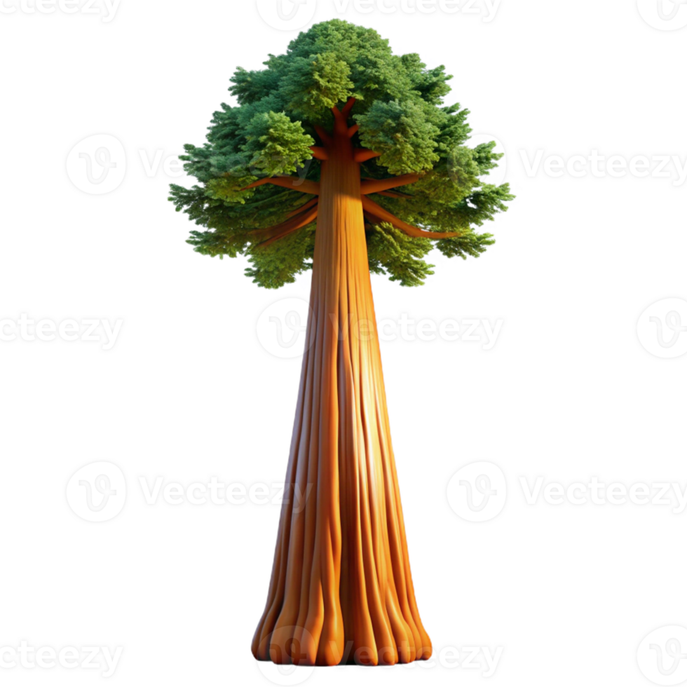 vibrant vintage A Giant Sequoia Tree Reaching Towards Th premium png