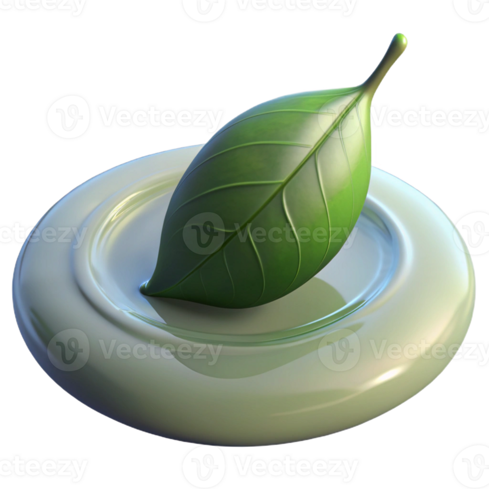 beautiful classic A Single Leaf Floating on the Surface of A authentic png