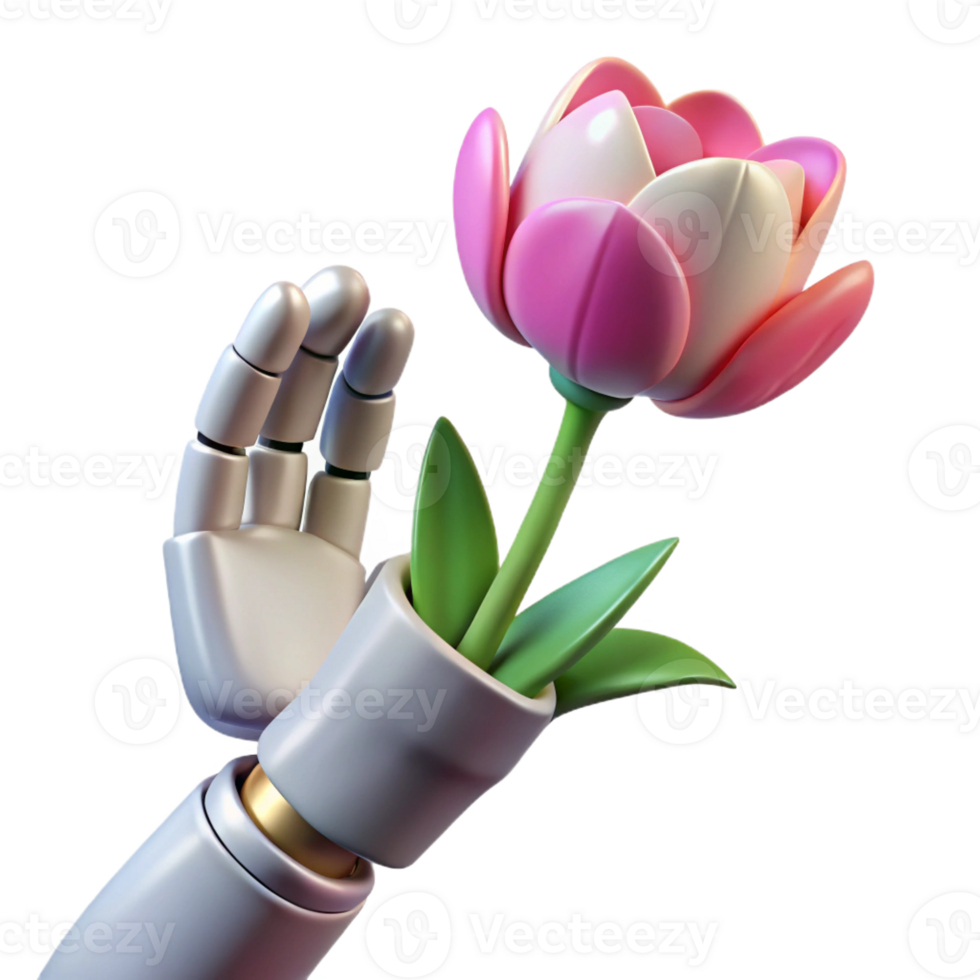 vibrant classic A Robotic Hand Reaching out to Touch a Bl detailed png