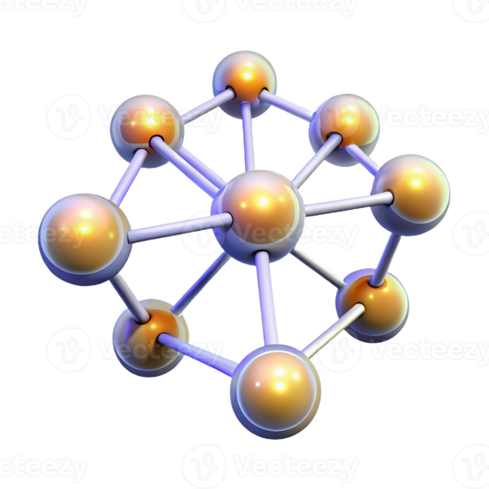 beautiful creative A Network of Interconnected Glowing Orb exclusive png
