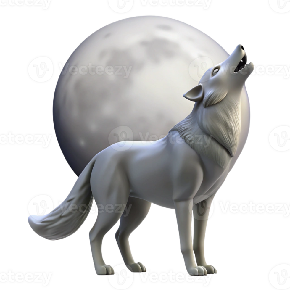 impressive contemporary A Solitary Wolf Howling at the Moon Sno high resolution png