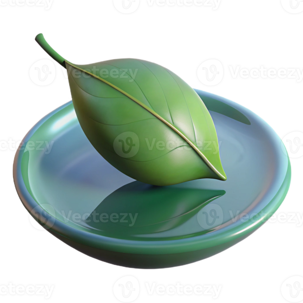 magnificent classic A Single Leaf Floating on the Surface of A detailed png