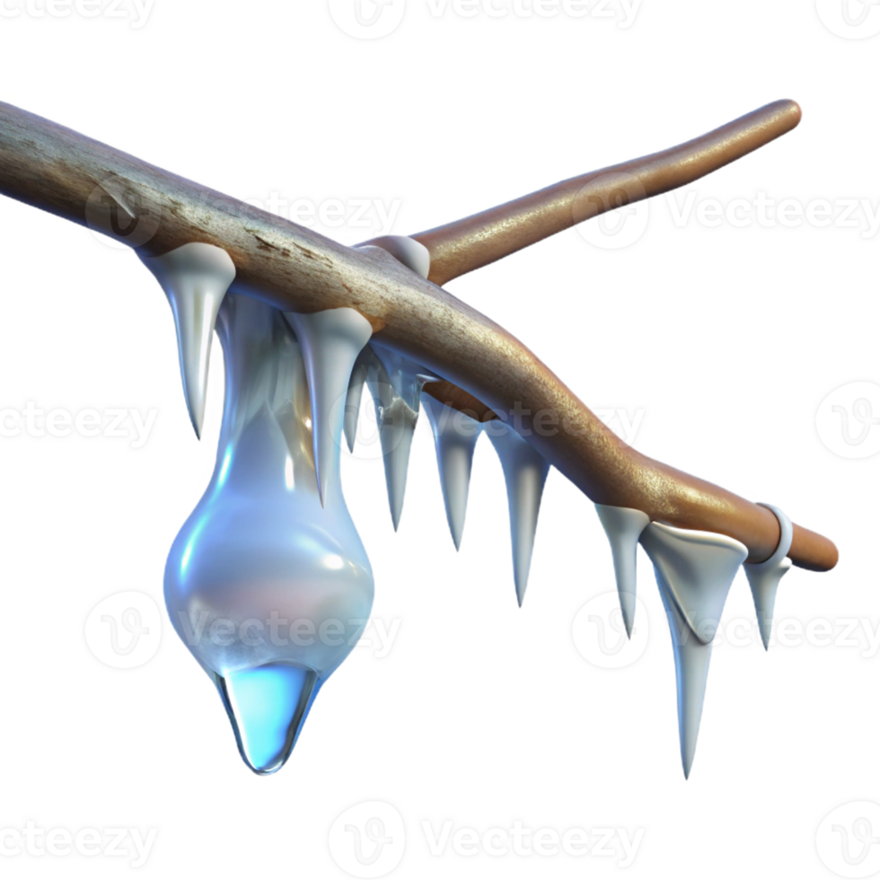 extraordinary abstract A Frozen Icicle Hanging from a Branch Gl high quality png
