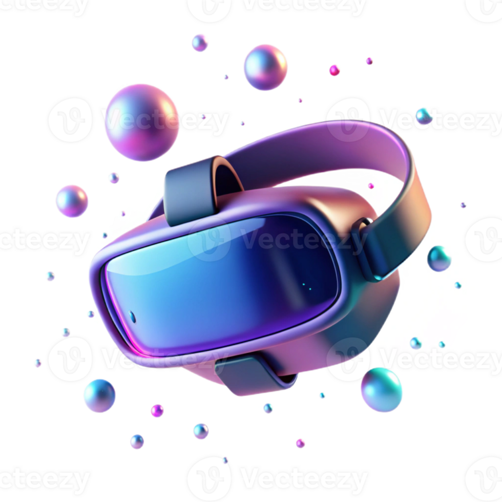 extraordinary traditional A Virtual Reality Headset Floating in Mid genuine png
