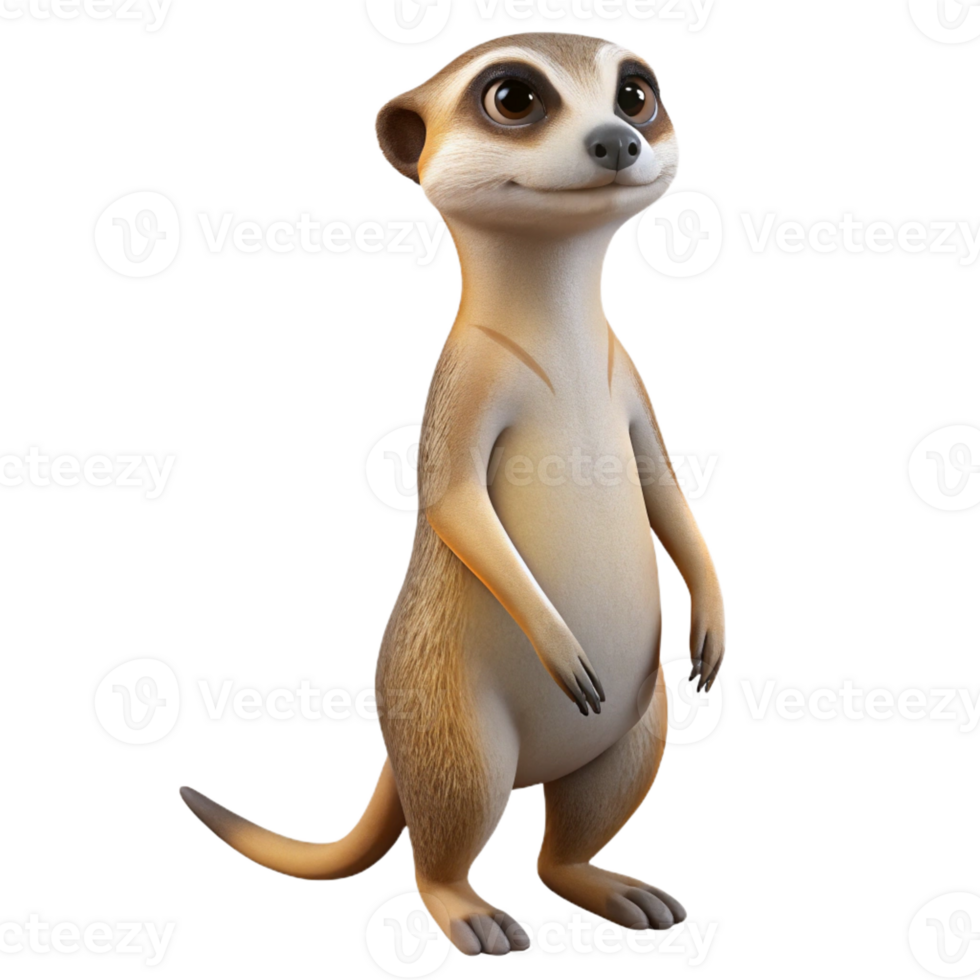 wonderful rustic A Curious Meerkat Standing on Its Hind Le high resolution png
