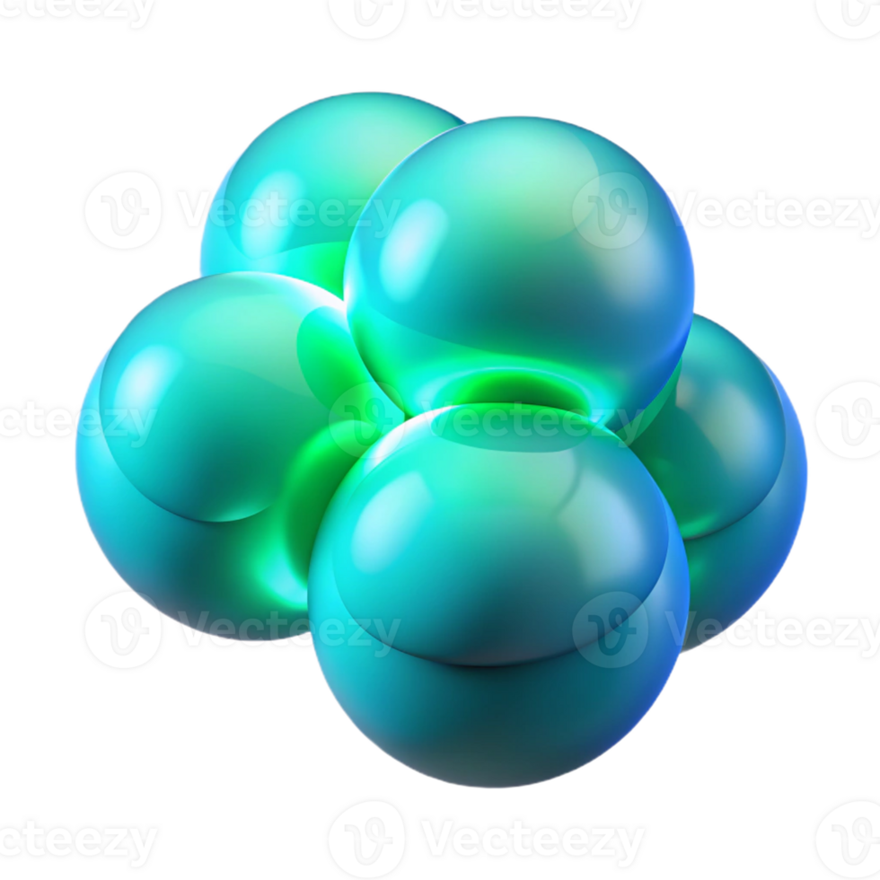 magnificent rustic Interlocking Translucent Orbs of Cool Blu 4K png