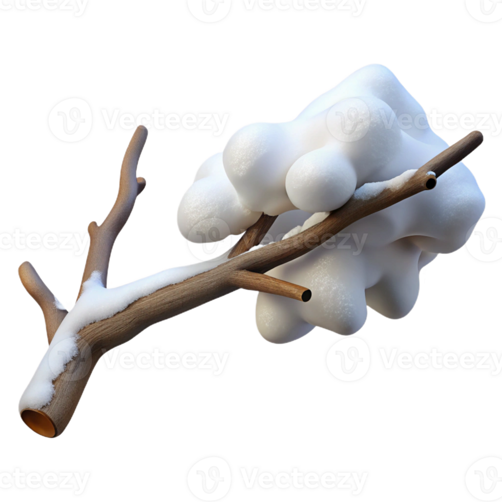 impressive modern A Branch Covered in Snow Winter Landscap premium png