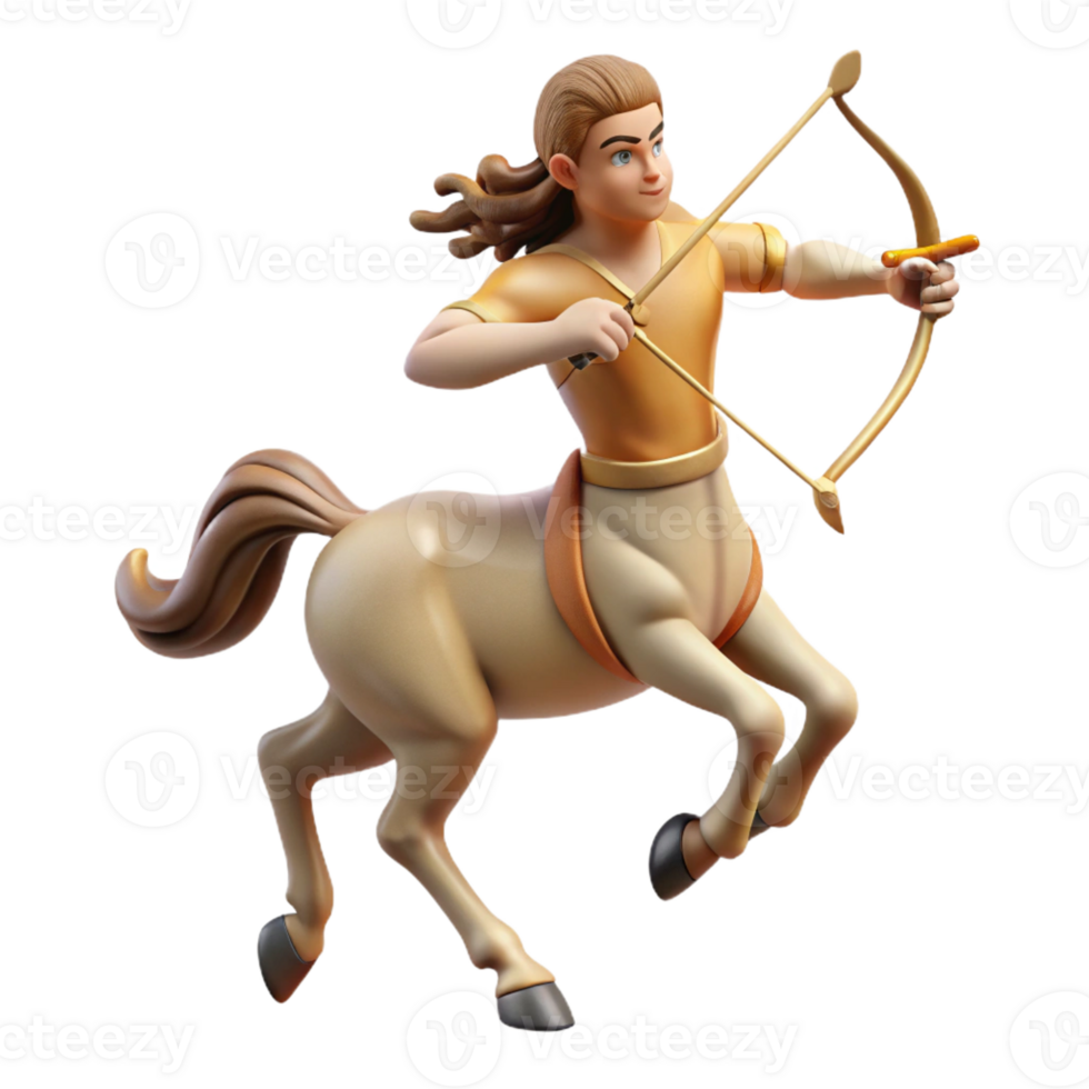 beautiful minimalist Centaur Galloping Through Forest detailed png